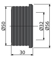 Anschluss-Muffe für Spülrohr 32 mm